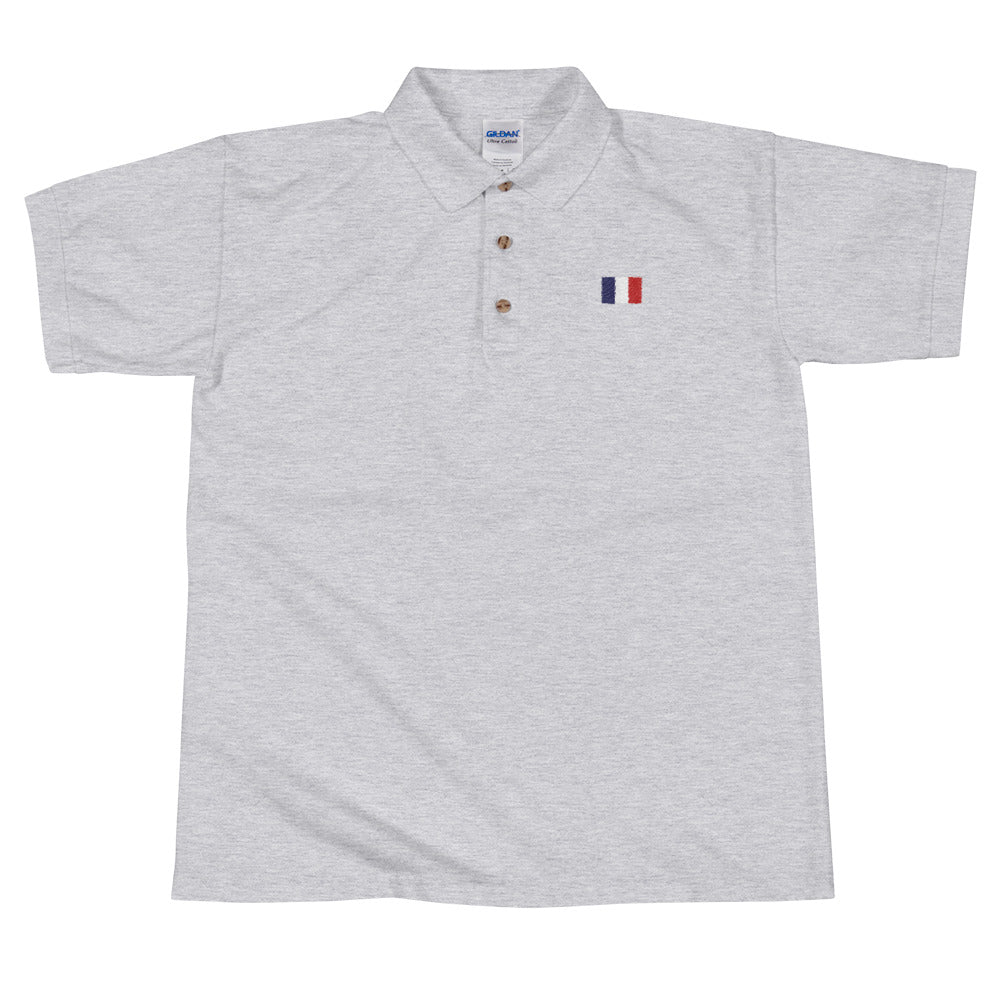 Drapeau Français - Polo brodé