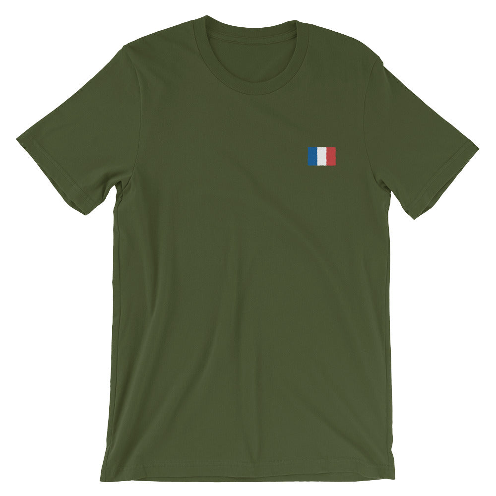 Drapeau Français - Brodé Unisex T-Shirt